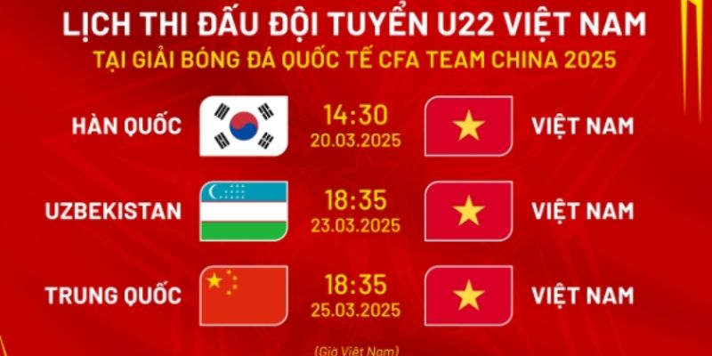 Cập nhật lịch thi đấu bóng đá